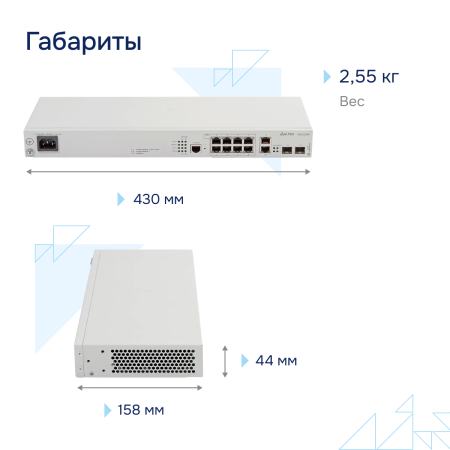 Коммутатор доступа PoE MES2308P СГЭП