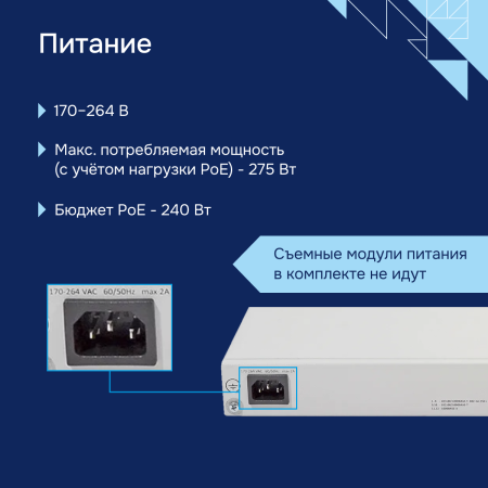 Коммутатор доступа PoE MES2308P СГЭП