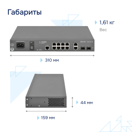 Коммутатор доступа 1GE MES2300-08 Eltex СГЭП фото большое 2