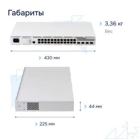 Коммутатор доступа PoE MES2424P СГЭП