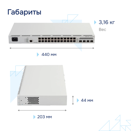 Коммутатор доступа PoE MES2324P СГЭП