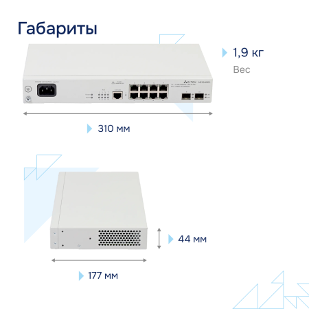 Коммутатор доступа PoE MES2408PL СГЭП