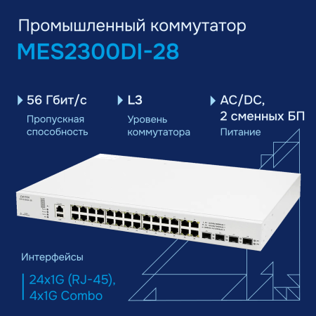 Промышленный коммутатор MES2300DI-28 Eltex СГЭП