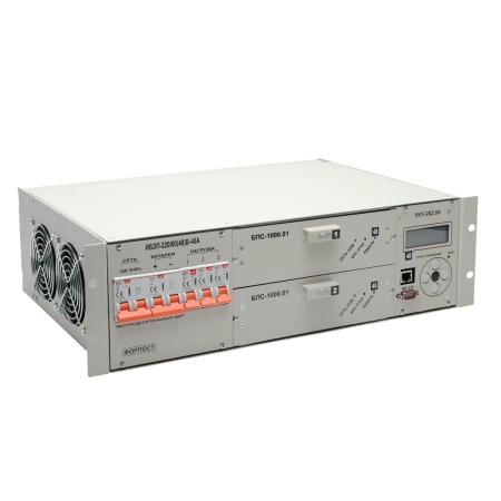 ИБП постоянного тока ИБЭП-220/48B-40A-1/2(1000)-3U-LAN СГЭП