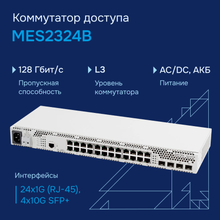 Коммутатор доступа 1GE MES2324B Eltex СГЭП