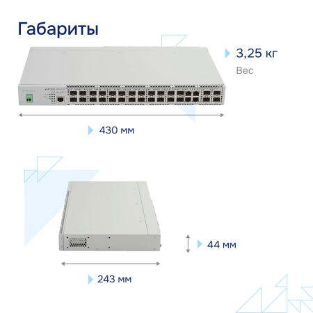 Коммутатор доступа 1GE MES2324F DC Eltex СГЭП