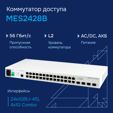 Коммутатор доступа 1GE MES2428B Eltex СГЭП