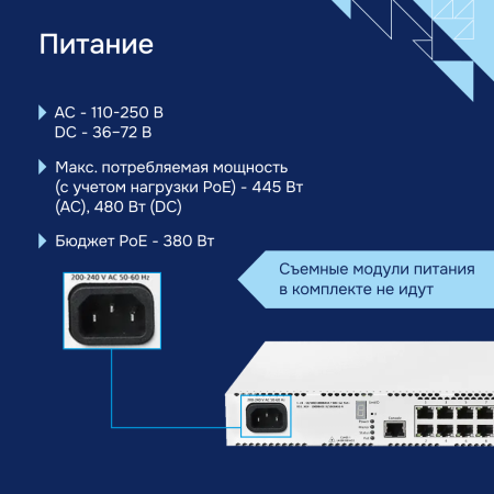 Коммутатор доступа PoE MES2300-24P СГЭП